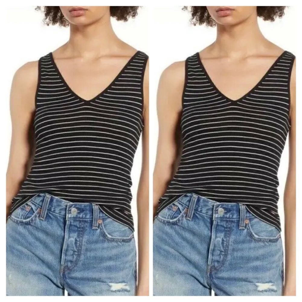 BP The Perfect Tank Stripe Taryn Ribbed Top
Size Extra Small